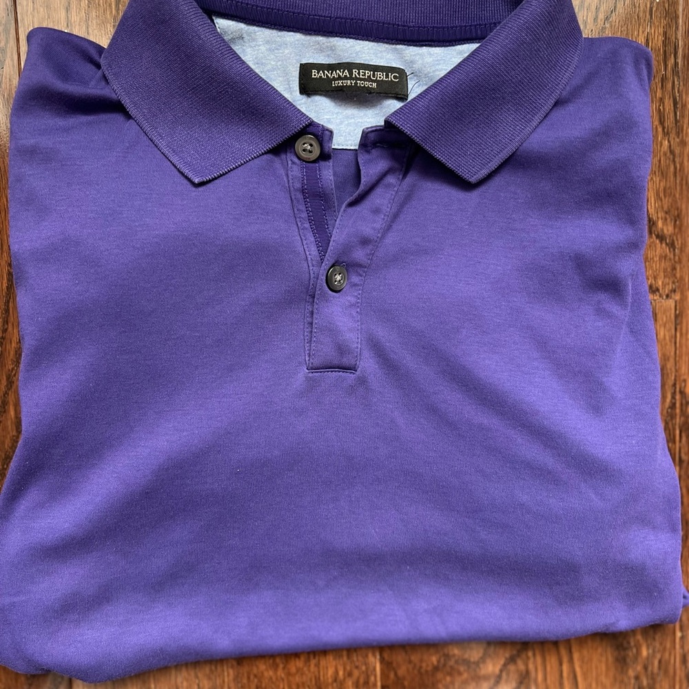 Banana Republic Purple Polo Shirt for Effortless Style